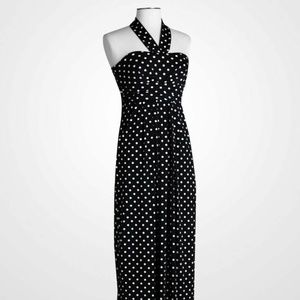 Polka Dot Maxi Dress, Halter Dress, 2x Dress